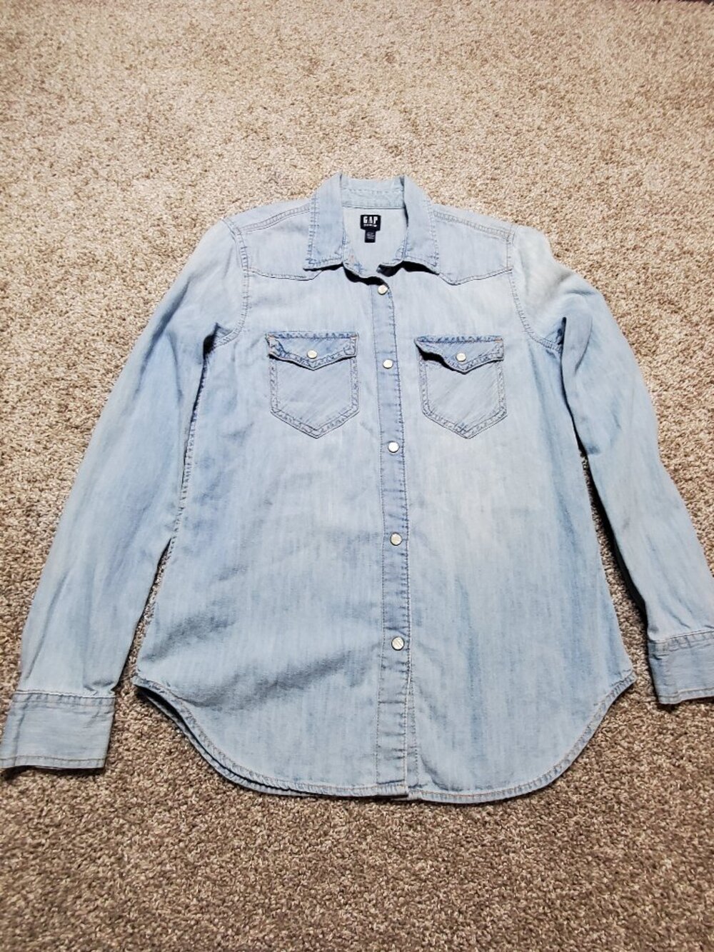 Gap Women's Denim Western Button Down Shirt Size XS